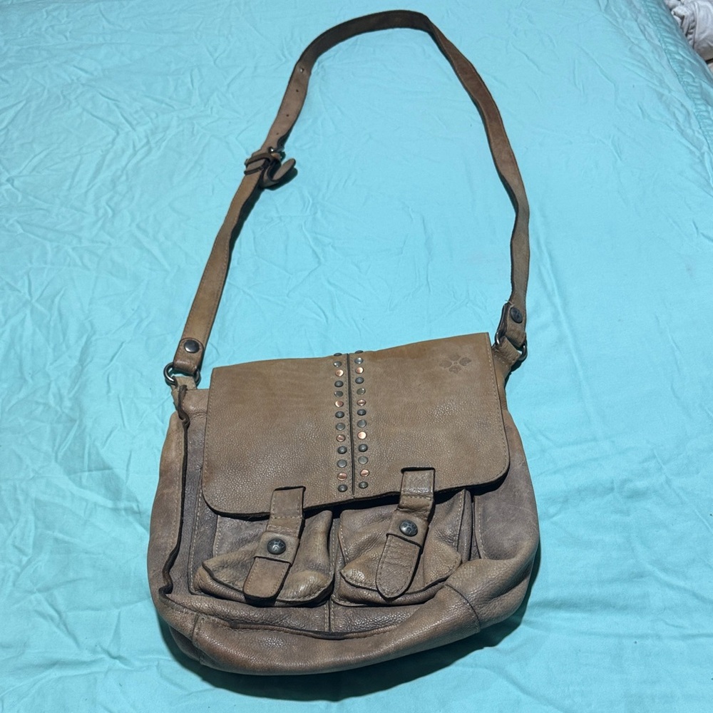Patricia Nash Tan Leather Crossbody Bag